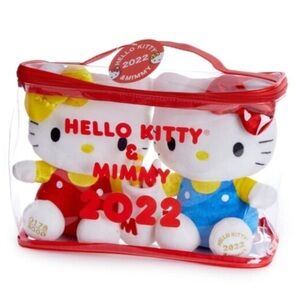 Sanrio 2022 Hello Kitty & Mimmy Anniversary Plush Set! NWT!